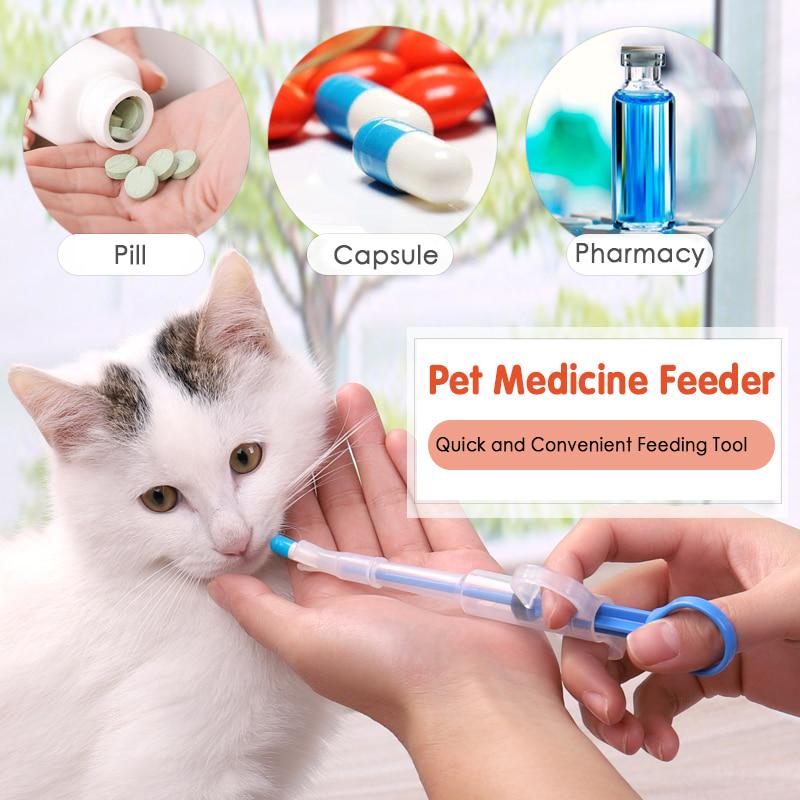 Pet Medicine Syringe Tablet Pill Push Dispenser Medicine Water Milk Syringe Dog Cat Tube Feeder Tools