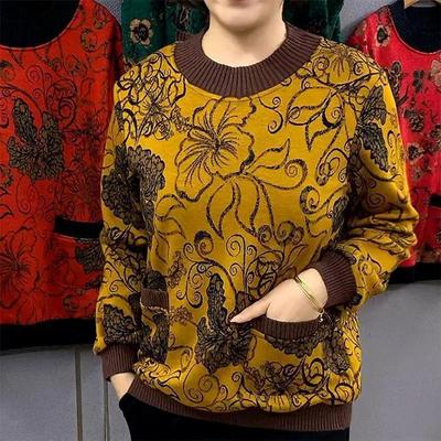 Новая плюшевая утолщенная имитация плюша супер зимняя теплая рубашка большого размера с длинным рукавом для женщин среднего и пожилого возраста