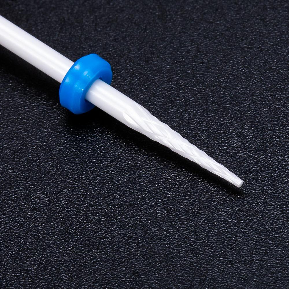 Керамическая фреза, маникюрные сверла для ногтей, электрические пилочки для ногтей, розовые, синие, шлифовальные насадки, фрезы, резак, аксессуары для заусенцев