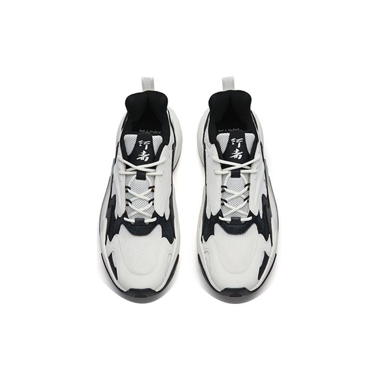 Anta Walker 3.0 Fabric Synthetic Leather TPU Shock Absorbing Non-Slip Wear-Resistant Low-Top Casual Shoes Women Casual Shoes White Black 122238881-3