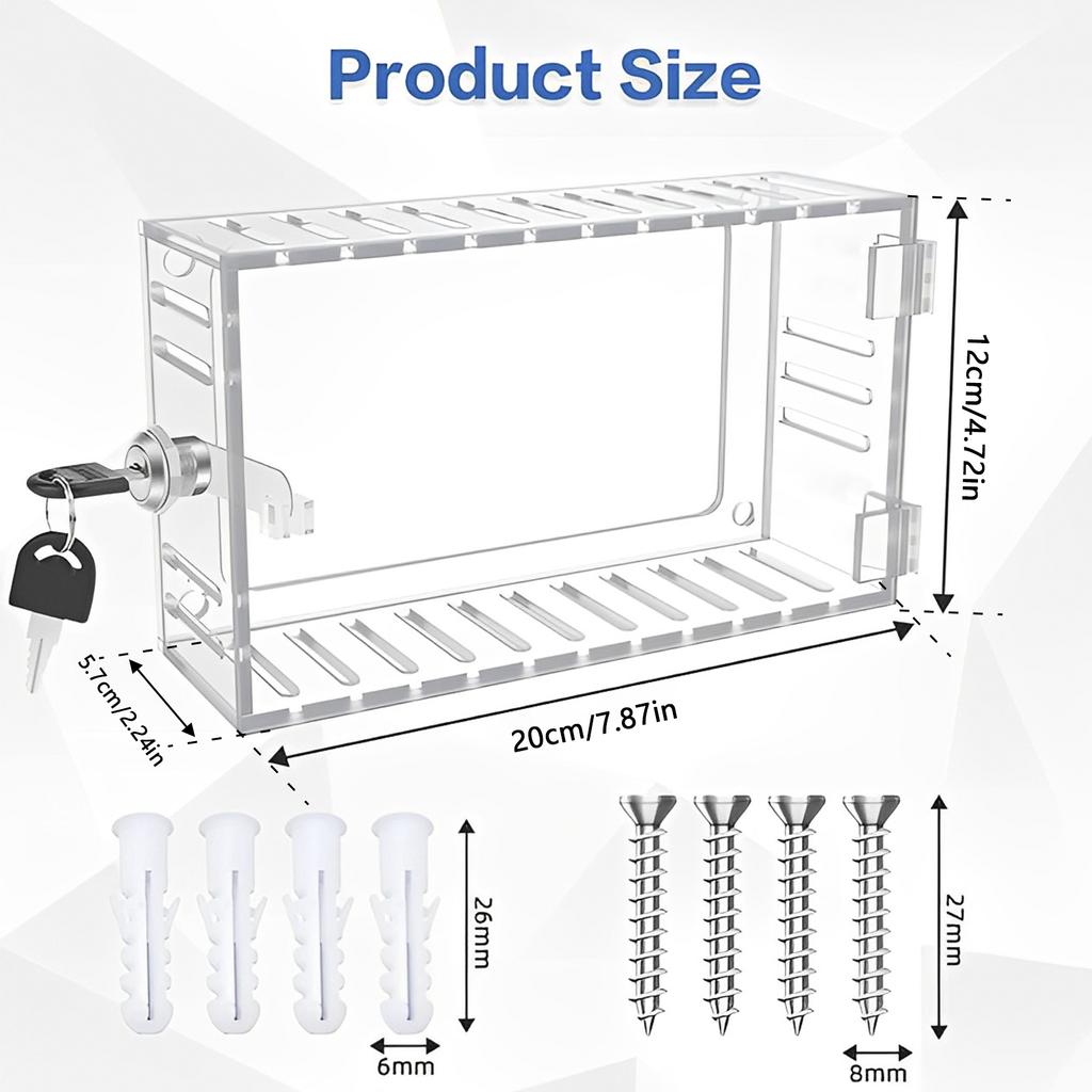 Clear Acrylic Thermostat Cover Large Thermostat Guard Wall Mounted Universal Thermostat Lock Box with Lock Key Home Dropshipping