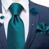 Classic 8.5cm Necktie Set for Men Striped Tie Silk Tie With Brooch Pin Hanky Cufflink Business Party