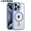 KEYSION Прозрачный чехол MagSafe для iPhone 12 Pro Max Прозрачный магнитный чехол для беспроводной зарядки iPhone 11 Pro Max