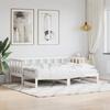 VidaXL Daybed with Trundle Bed White 80x200 Cm Solid Pine Wood, Sofa Bed, Guest Bed, Double Daybed 336208