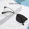 1 шт. Новые ретро очки, меняющие цвет, с металлическими квадратными оправами для мужчин и женщин, модные и универсальные очки