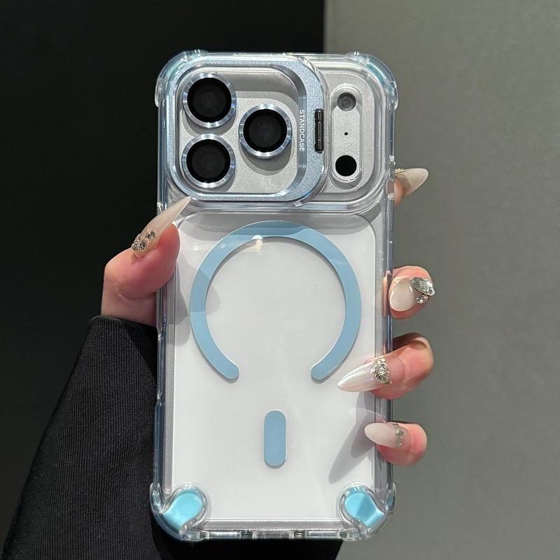Прозрачный Магнитный Чехол Для Телефона Для Для Iphone 11 12 13 14 15 16 17 Pro Max Air Plus Magsafe Крепление Защита Линзы Чехлы Обложка