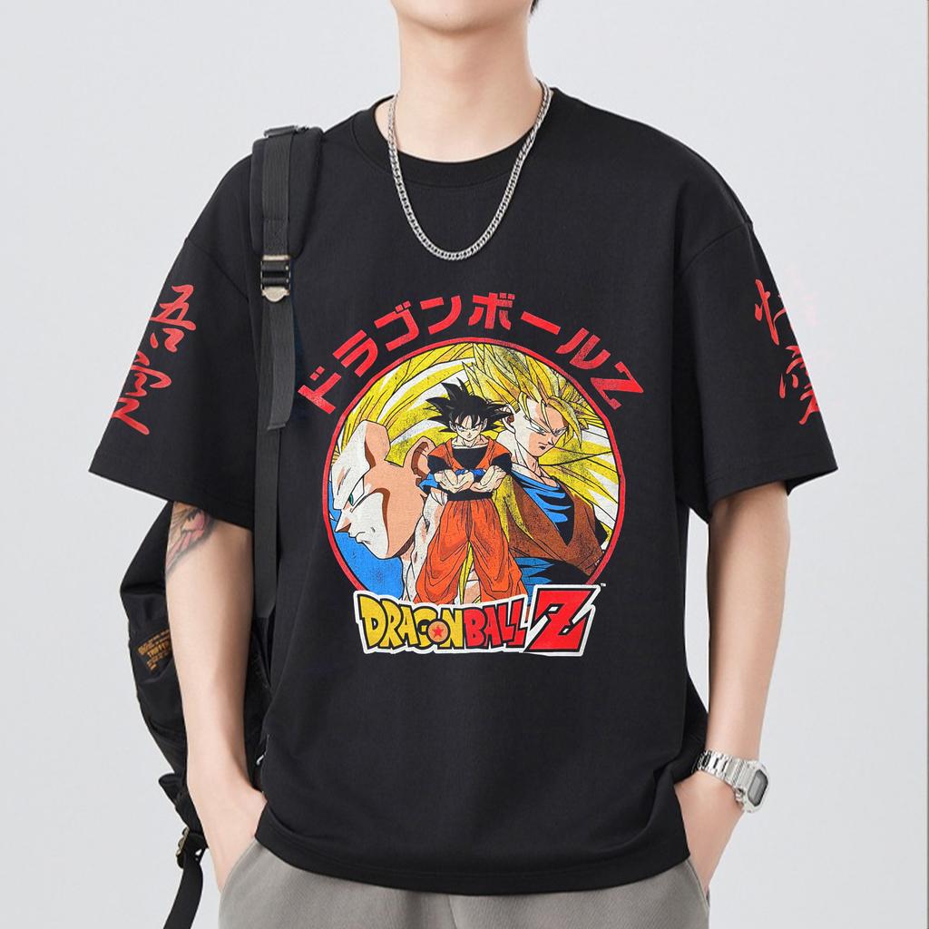 Футболка с принтом Dragon Ball Z, короткий рукав, хлопок, Сон Гоку, Веджета, унисекс, женская одежда, Харадзюку, Yk Tee, винтажная, повседневная, футболки
