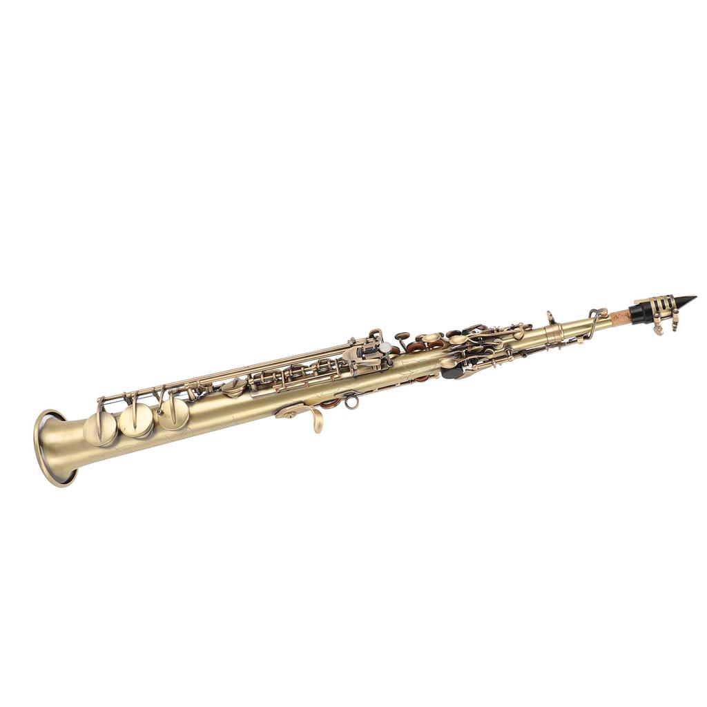 Сопрано-саксофон BB Key Sax Straight Instrument для начинающих и продолжающих игроков, студентов с