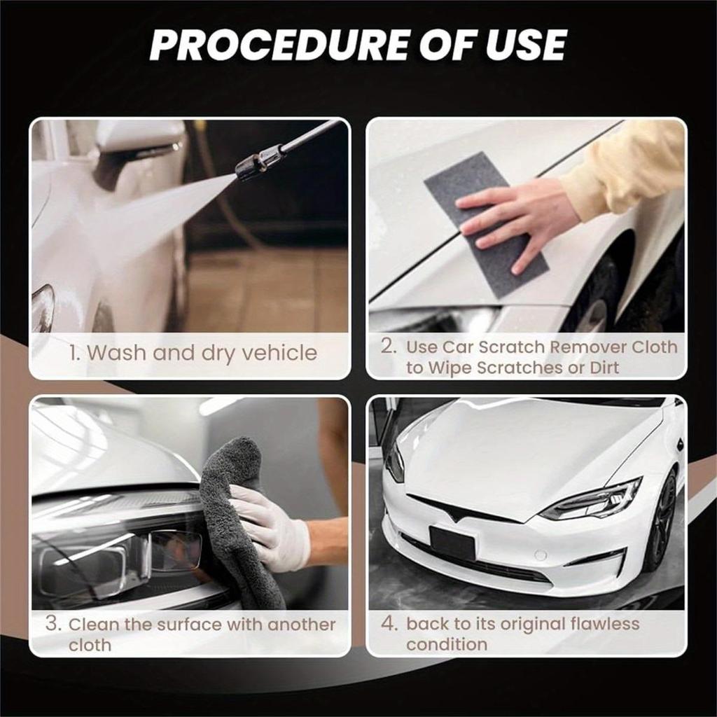 6 шт. улучшенная наноблестящая ткань для удаления царапин с автомобиля-наноблестящая ткань для удаления царапин для транспортных средств, ремонт глубоких царапин на автомобильной краске