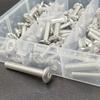 184pcs M6 Stainless Steel Beveled Flat Head Hex Socket Head Screws, Flange Nuts, Furniture Screws, Bed Repair Screws
