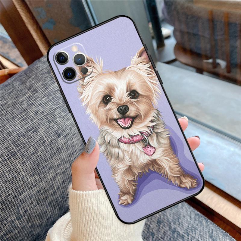 Чехол для телефона с Йоркширским терьером для iPhone 16 15 14 13 12 11 Pro Max 12 13 mini XR 15 16 Plus 16e Защитный корпус