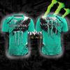 Мужская футболка Monster Energy, 3D-печать - Графический узор в уличном стиле - Повседневная одежда - Взрослая спортивная быстросохнущая дышащая футболка