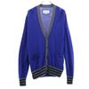 Wool Long Sleeve V Neck Knit Cardigan 1 Blue Purple 10 Men's Used
