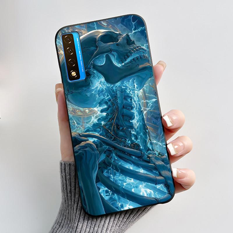 Чехол для TCL 20 20S 20 Pro 5G 20L Plus 20L+ Чехол Роскошный Дракон Милый Крутой Мальчики Девочки Черный Мягкий Силиконовый Чехол для Телефона Задняя Крышка
