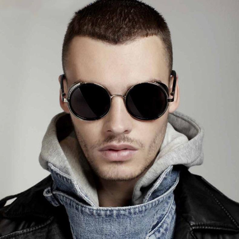 Retro Round Women Sunglasses Brand Designer Men Luxury Classic Punk Fashion Hip Hop Plastic Outdoor Sunglasses Ladies UV400