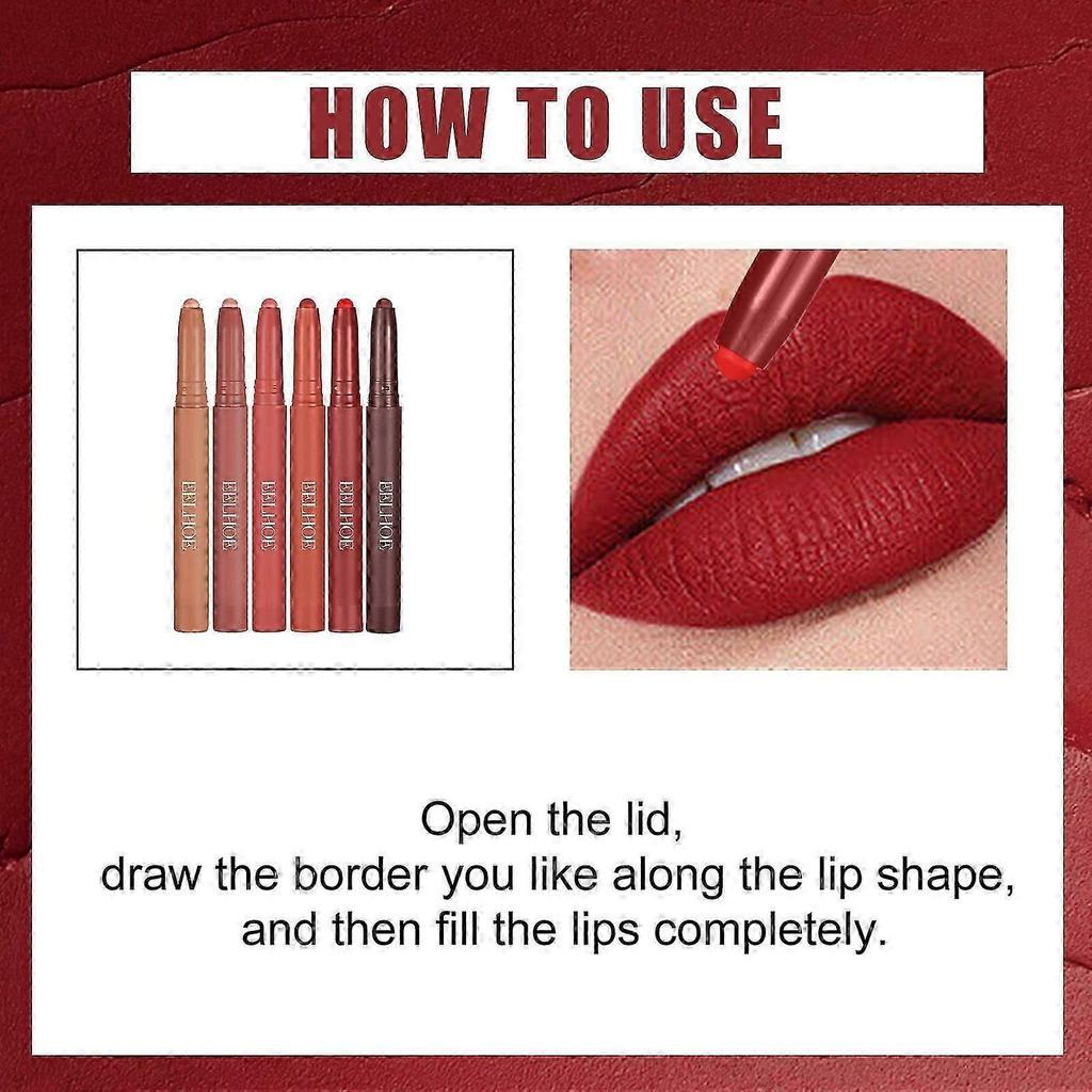 Long-Lasting Matte Lip Crayon Set Nourishing, Easy-to-Use Lip Liner & Fillers in Natural Shades for All-Day Perfect Lips