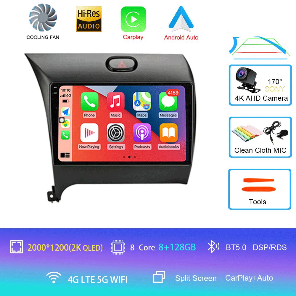 Android14 Carplay Auto For KIA K3 CERATO FORTE 3 YD Tuner 2013 2014 2015 2016 2017 video Player Multimedia Car Radio WIFI+4G DSP