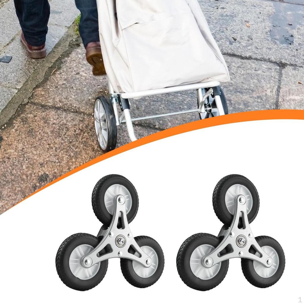 2x Колеса для подъема по лестнице Ролики для тележки для покупок Плавный ход Легкая транспортировка