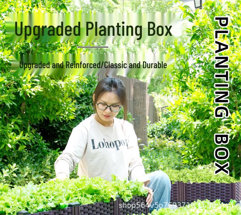 Large Thickened Plastic Vegetable Planter for Outdoor, Courtyard, Rooftop, Balcony