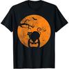 Halloween Scary Pumpkin Cat Costume Moon Vintage Retro Holiday T-Shirt, Size S-5