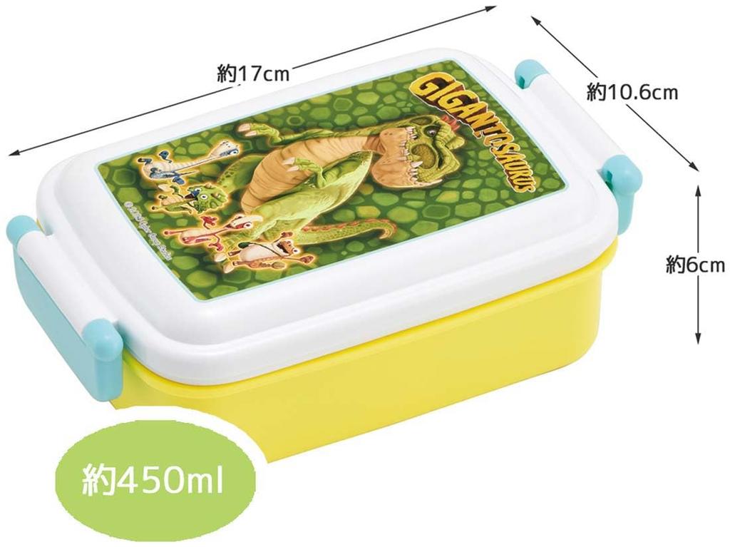 Skater Lunch Box 1 Tier 450ml Fluffy Dome Shape Antibacterial Kids Lunch Made In Japan Gigantosaurus Boys RBF3ANAG Children's