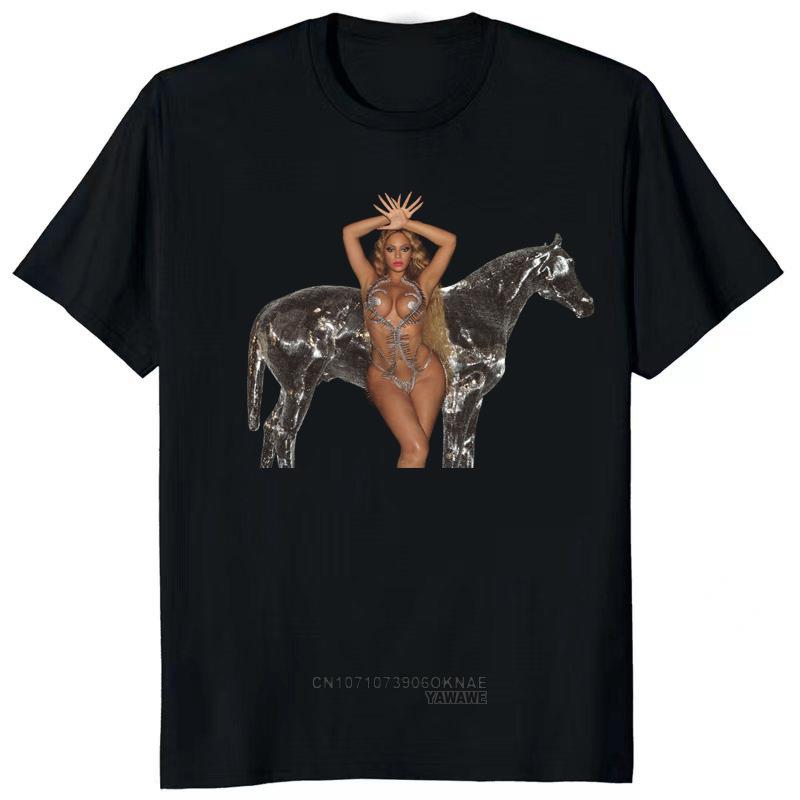 Pop Singer Beyonce Renaissance TShirts New Album Tee for Fans Unisex Short Sleeve Fashion Tops Casual Streetwear Camisetas