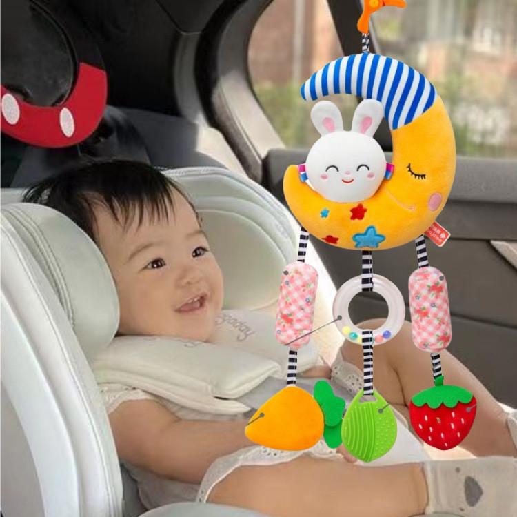 Beili Baby Stroller Plush Rattle Car Charm With Wind Chimes For Infant Comfort