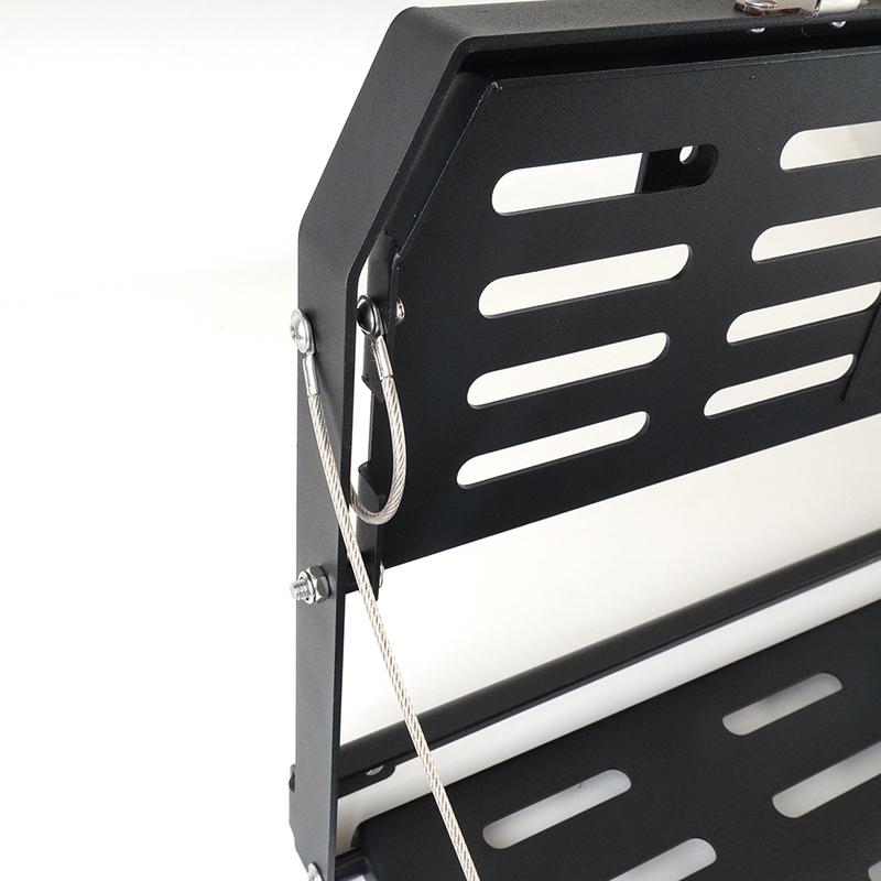 Drop Down Tailgate Table for 2007-2024 Jeep Wrangler JL - Foldable Cargo Shelf with MOLLE Panel Luggage Holder Camping Acce