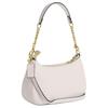 Coach Teri 25 Metal Logo Zipper Closure Pebble Grain Leather Crossbody Tote Bag Medium Women handbags Chalk-White CV934-IMCHK
