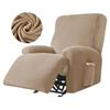 1/2 Seater Recliner Sofa Cover Elastic Velvet Relax Armchair Slipcover All-inclusive Lazy Boy Chair Covers Furniture Protector