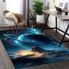 1pc Ethereal Space Scene with Saturn Chair Mat - Office Desk Pad, Non-Slip Carpet for Home Decor, Suitable for All Seasons, Ideal Gift for Holidays.P0