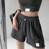 Эластичный пояс с высокой талией и карманами, женские шорты с вафельной текстурой, широкие спортивные шорты с высокой талией, уличная одежда