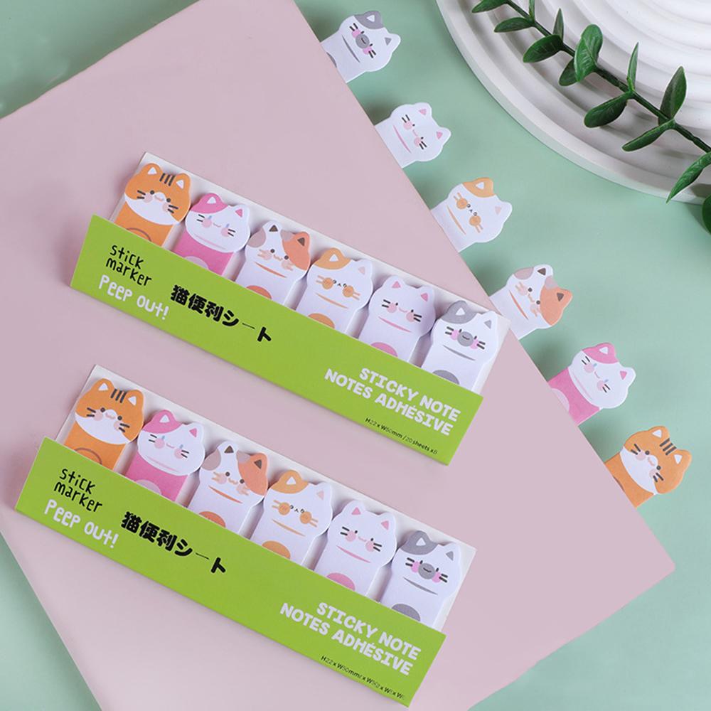 1 шт. Канцелярские принадлежности Kawaii с изображением животных из мультфильмов, блокнот, закладка, флаги, индексная вкладка, липкие заметки, этикетки, бумажные наклейки