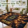 Crystal Velvet Square Rug Custom NameNirvana Pattern Non Slip Home Floor Decor Rug
