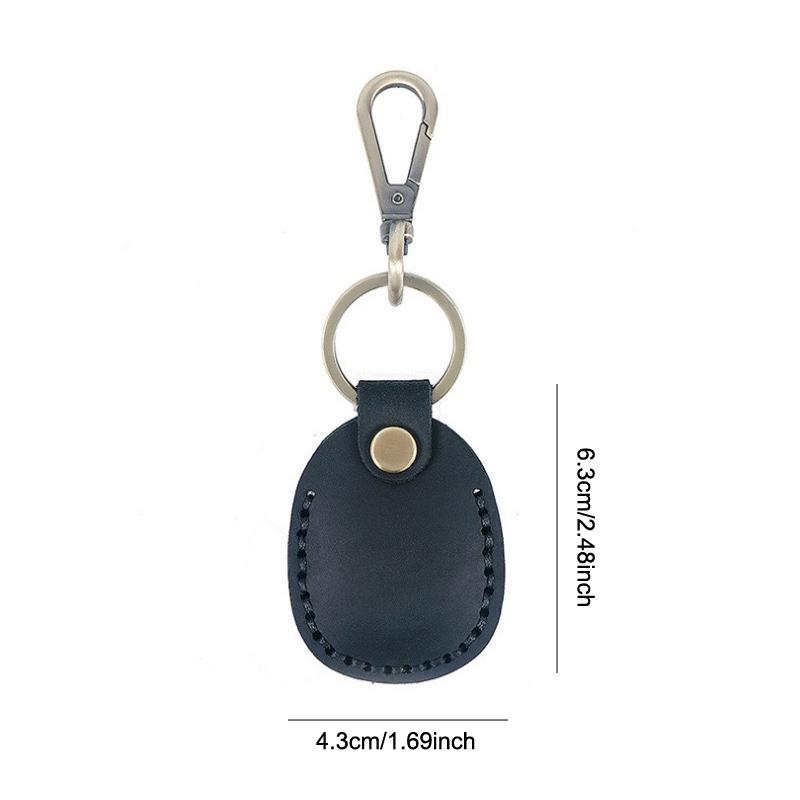 Keyring For Protective Case Retro High Quality Leather Keychain For Anti-Lost Tracker Locator Device Accessories