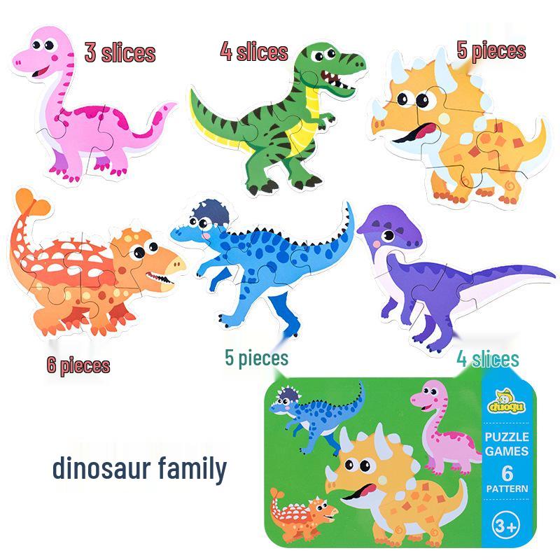 Подарочная коробка с пазлом для малышей и детей ясельного возраста с животными: Развивающая когнитивная игрушка для раннего обучения