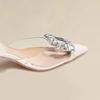2024 Spring and Autumn Fashion New Sexy Banquet Comfortable Crystal Transparent Solid Color Pointed Toe Women's High Heels