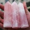 Exquisite Natural Rock Rose Quartz Crystal Point Healing Stone Obelisk Wand For Spiritual Growth