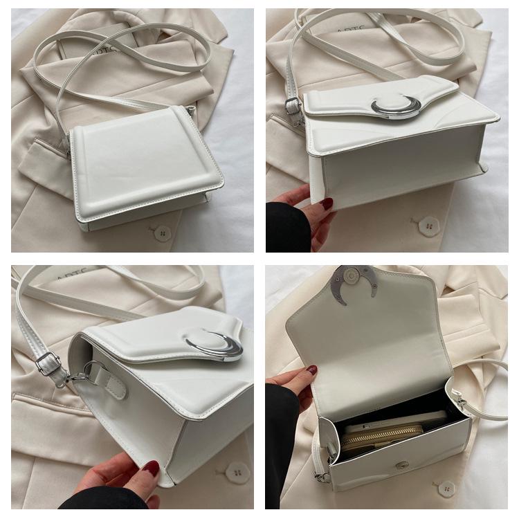 Высококачественная текстурированная сумка-полумесяц, маленькая квадратная сумка через плечо для женщин - Модный и универсальный стиль для通勤 2023