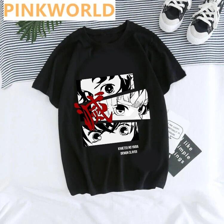 Japanese Anime Cartoon Funny Fashioin WoUnisex T-shirt Print Ladies T-shirt Casual Basis O-collar Black Shirt Short Sleeve Tshirt