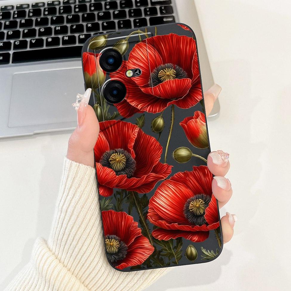 Чехол для Tecno Pova Neo 3 Силиконовый Милый Кот Модный Бабочка Цветы Любовь Расписная Крышка Для Чехла Телефона Tecno Pova Neo 3 LH6n