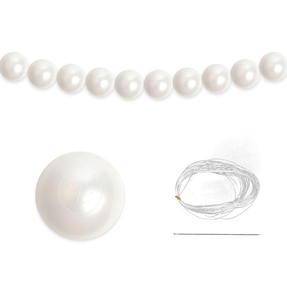 Handmade Imitation Pearls Chain Craft Ivory Faux Pearl Beads 5.5/8mm Fishing Line Garland Decor for Jewelry Accessories