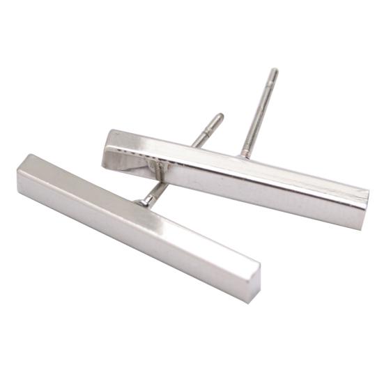 Минималистский бар Stick Line Женщины Серьги-гвоздики Партия Ювелирные изделия День Святого Валентина