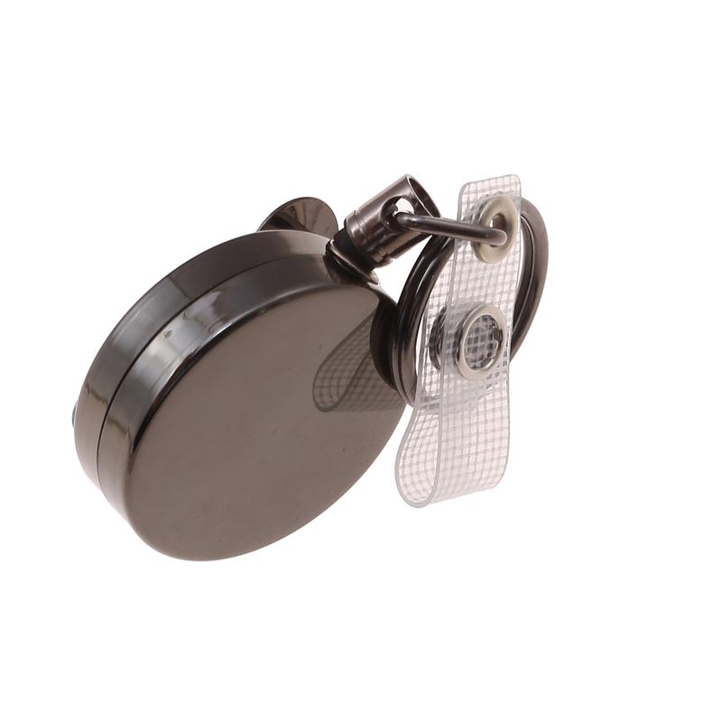 Сверхмощный выдвижной держатель для бейджа, катушка, металлический держатель для бейджа с зажимом для ремня, брелок для ключей для именной карточки