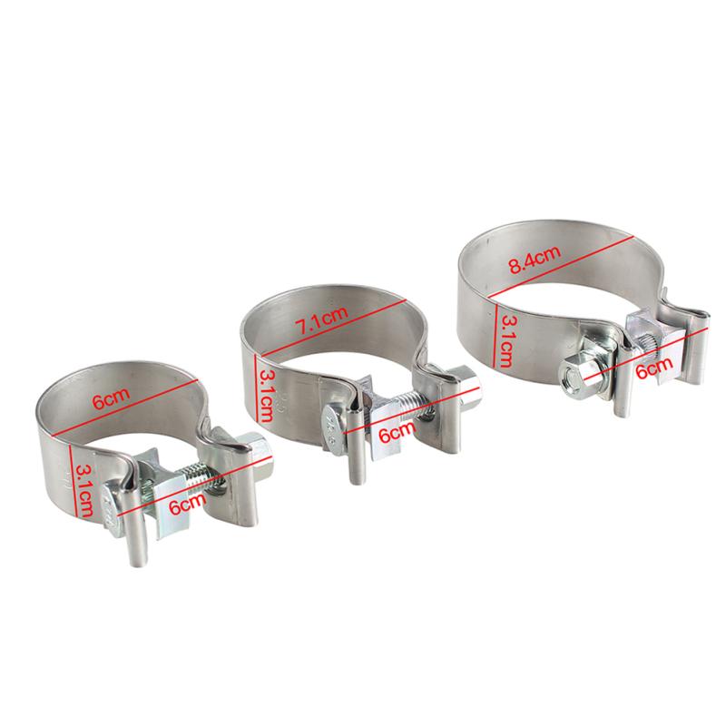 2"/2.5"/3"/4" Стыковое соединение Узкополосный выхлопной хомут из нержавеющей стали Модифицированный автомобильный хомут для глушителя
