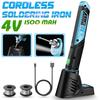 450C 8W Cordless Electric Solder Iron Wireless Charging Soldering Iron Rechargeable Lithium Battery Welding Tool