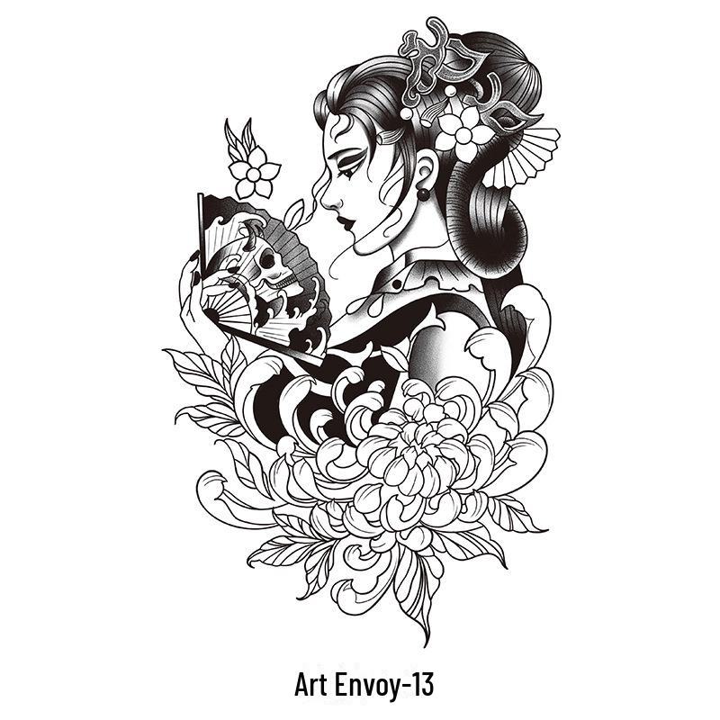 "Waterproof Semi-Permanent Herbal Tattoo Stickers for Men and Women - Durable Text Simulation Spot Tattoos"