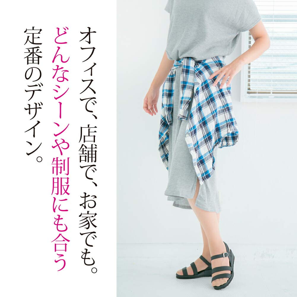 Сандалии медсестры с оригинальным флаером обувь медсестры офисные сандалии черные [Blanc Ange] 2-линейные женские 25.0