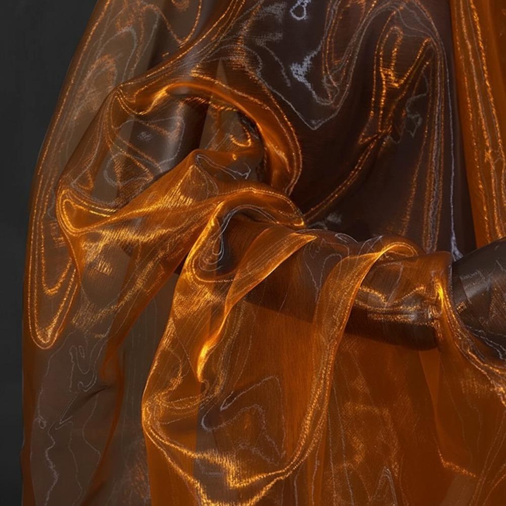 100X150cm Two-color Gradient Fabric Lightweight Thin Organza Mesh Fabric Colorful Organza Fabric