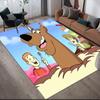Квадратный ковер Scooby-Doo Classic Element, Нескользящий коврик для пола в спальню, Идеальный подарок для фанатов.chl